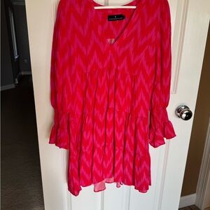 Pomander Place Pink Ruffled Dress